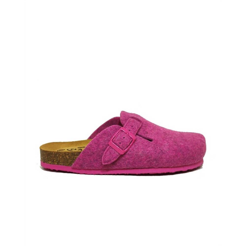 NEW PLAKTON women's fieltro lana blog slippers in fuxia